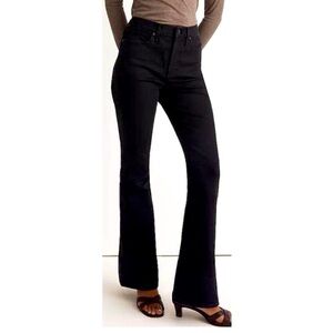 Madewell Curvy Skinny Flare Petite Black Frost Wash Jeans US Women's 24P